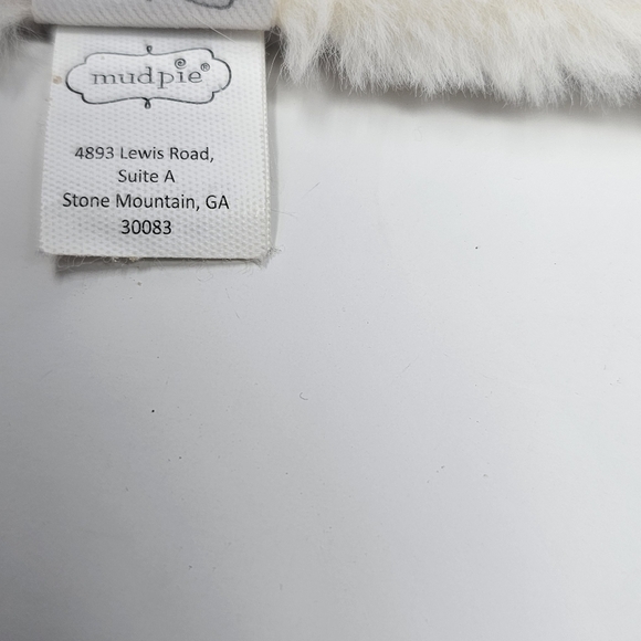 Mud Pie Lamb Lovey Sheep Plush Baby Woobie Security Blanket Fuzzy Furry Ivory - Picture 5 of 8